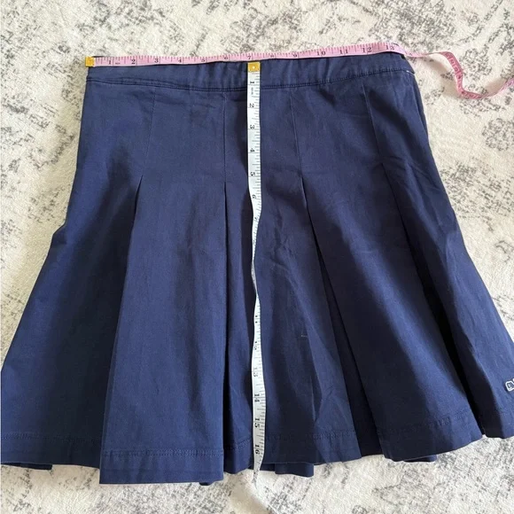 Vineyard Vine Girls’ Pleated Everyday Skirt Nautical Blue NWT Size 12 Preppy Zip - Picture 6 of 6